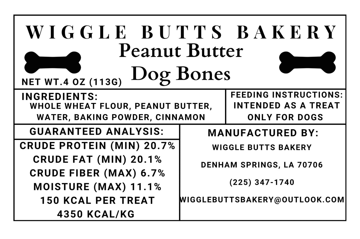 Peanut Butter Bones